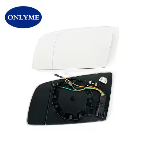 Car wide angle 4 pins heated mirror glass with connector for BMW 5 E60 E61 ( 2003 04 05 06 07 08 09 