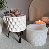 【YP】 Concrete Flowerpot Silicone Mold Fleshy Storage Gypsum Molds Candle Potted Epoxy Mould