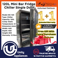 Mini Bar Fridge 120L Glass Display Chiller Single Door FujiTECH