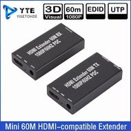 สายพ่วงที่เข้ากันได้กับ HDMI ขนาด60ม. ขนาดเล็ก (เครื่องส่งและเครื่องรับ) สัญญาณ RJ45 Cat5e Cat6อีเธอร์เน็ต HDMI ผู้ส่งและผู้รับ