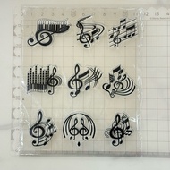 0635 9 Music Score Symbol Treble 4 Points Note Transparent Seal