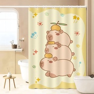 Kapibara Short Bathroom Waterproof Curtain Toilet Shower Curtain Mildew-proof Waterproof Quick-dryin