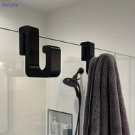 Fstyzx 2pcs 3D Heavy-duty Shower Hook,suitable For 8mm Glass Doors - No Drilling Required,plastic Ho
