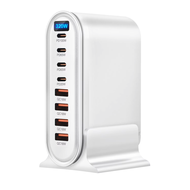 ขายใหม่ 320W GaN Desktop Charger จอแสดงผล PD Charger Multi-function Desktop Adapter