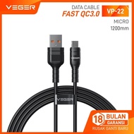 Veger Data Cable VP-22 Micro USB 3.0 Fast Charging Quick Charge