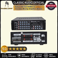Sakura AV-733 450W X 2 Karaoke Mixing Amplifier (Black) CLASSIC AUDIO-OFFICIAL (ORIGINAL)