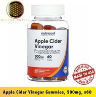 Nutricost, Apple Cider Vinegar Gummies กัมมี่น้ำส้มสายชูหมักจากแอปเปิ้ล, Apple, 500 mg, 60 Gummies - [EXP 02/2027]