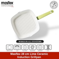 Masflex 28 cm Lime Ceramic Induction Grill Pan
