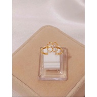 Four love flower ring 0.5 grams gold ring