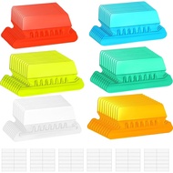 Tab Folder Fail, Label Folder Fail Gantung, 60 Set Tab Fail Plastik dengan Sisipan untuk Fail Gantun