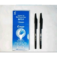 MERAH Pilot BallPoint BPT-T 0.7mm/ Pilot Fine Point Pen (1 dozen: 12 pcs) Original Black-Blue-Red