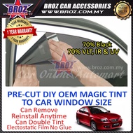 Broz [1 YEAR WARRANTY] Proton Gen 2 Magic Tinted Solar Window ( 4 Windows + 2 Small Triangle Window 