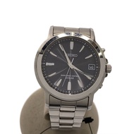 SEIKO Men's Watch Quartz Analog Stainless Steel BLK SLV 7B52-0AF0 Direct from Japan Secondhand