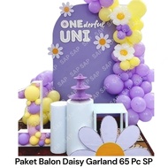 Daisy GARLAND Balloon Package 65 PC SP Daisy Flower Birthday Decoration/