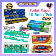 【New】KCA / Premier / Compact Toilet paper Premium Bathroom Tissue (8000ply x 3Ply X 10 Rolls) Premium Toilet Paper