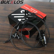 BUCKLOS Hydraulic Brake 4 Piston MTB Brake 3 Finger Design Bike Grip Bicycle Brake Set Bicycle Acces