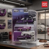 POP RACE × ENIGMA PRE015 Car Model – PORSCHE RWB 997 PURPLE – 1/64