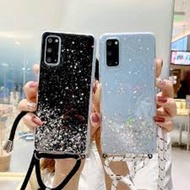 Infinix Hot 10 SoftCase Cover Glitter Sling Tali Lanyard Casing Nagita