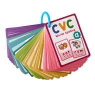 YTYIN | Kids CVC Words Learning Cards ESL Teaching Materials for Toddlers Sight Words Teaching Aids