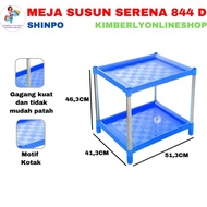 Serena 844 D Shinpo 2-Tier Plastic Square Table