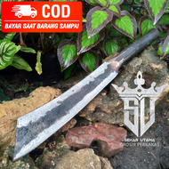 Golok Bentuk Patimura Baja Per Mobil Gagang FULLTANG Tanpa Sambung Sangat Kuat - Golok Bladok Babat