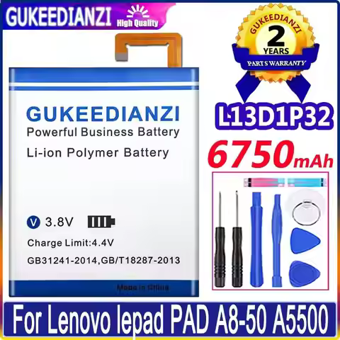 Battery L13D1P32 6750mAh For Lenovo Tab S8 S8-50 S8-50L S8-50LC S8-50F Tab 2 A8-50 A5500 A8-50F A8-5