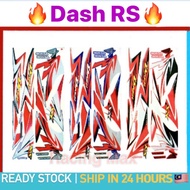 DASH 110 V1 RS (1) STICKER BODY STRIPE HONDA WAVE DASH110 DASH RS DASHRS STRIPE STRIKE STIKER COVER SET COVER SET LOGO