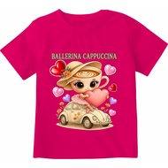 Children's t-shirts / children's fanta tops with digital images series 99 Ballerina Cappuchino