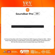 Xiaomi Soundbar Pro 2.0 ch I 6 Audio modes I 4 drivers with 84W Maximum Power I Dolby Audio I NFC fa