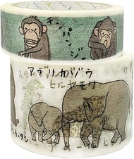 Sealdo Ks-mt-12074 Masking Tape, Made in Japan, Shinzi Katoh Chimpanzees, Land, Endangered Species, 