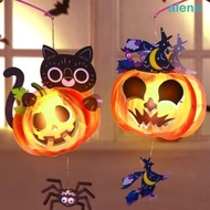 ALENE Halloween Lantern DIY, With Handle Handmade Halloween Pumpkin Lantern, Children Toys Luminous 