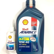 Ready || Paket Oli Motor Matic Shell Ax7 10W-40 1 Liter + Oli Gear Shell Nmax