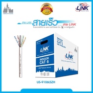Link US-9106LSZH สายแลน Cat6 305เมตร (ภายใน)