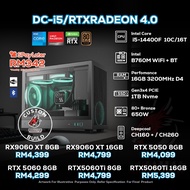 DC-i5/RTXRADEON 4.0 - PC GAMING PACKAGE / 16GB DDR4 / 1TB SSD / i5 14400F + GPU OPTION(S)