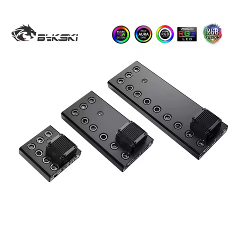 Bykski Acrylic Distro Plate / Board for PC Cooler System Case / Fit Hard Hose Tube / Combo DDC Pump 