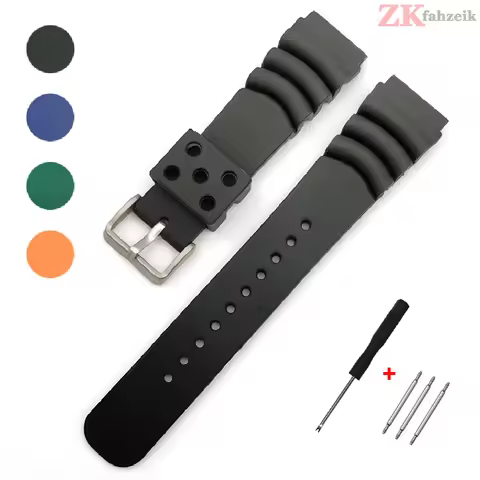 TPU Silicone Strap For Seiko Rubber Strap Watch 18mm 20mm 22mm Watchband Sports Water Resistant Stra