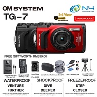 Olympus OM SYSTEM Tough TG-7 / TG7 Digital Camera (Black/Red)