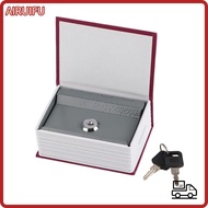 AIRUIFU Mini Safe Box, With Lock Keys Metal Lock Box Book Security Box, Simulation Book Portable Saf
