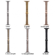 Luxury Slim Seven-Link Metal Strap Compatible with Smart watch Series 7 8 9