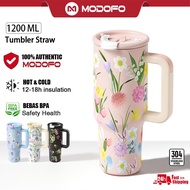 MODOFO 40oz Tumbler with Straw Thermos Bottle Aesthetic Tumbler Botol Air Tahan Sejuk Aquaflask Tumb