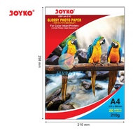 (20 Sheets) A4 Photo Paper 8R/ 210 Gsm Thick JOYKO GSP-A4-210 Glossy Photo Paper