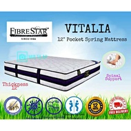 Fibre Star VITALIA 12'' Individual Pocket Spring Mattress With Top [Free Delivery]