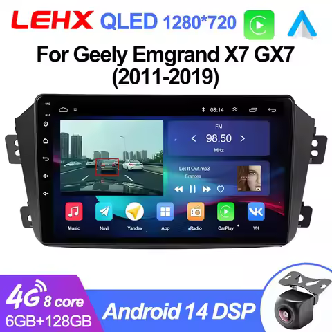 LEHX L6Pro Android 14 Car Radio Player For Geely Emgrand X7 GX7 EX7 Autoradio Multimedia Carplay Nav
