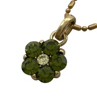 Agatha green Aga ATHA Necklace clear gold flour Direct from Japan Secondhand