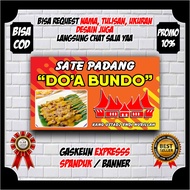 Spanduk Banner Sate Padang Viral Keren / Spanduk Jualan Sate Padang Viral / Banner Jualan Makanan Sa