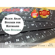 Black Matt Arab Sticker for Keyboard Jawi Sticker