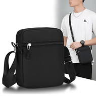 Oxford Shoulder Bag Mini Black Mobile Phone Bag Waist Pack Men Simple And Casual Crossbody Bag Sling