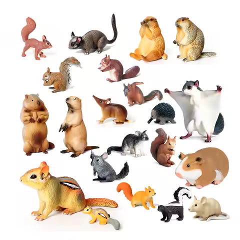 Simulation Wild Rodent Mole Opossum Chipmunk Marmot Guinea-pig Flying Squirrel Mouse Animal Model De