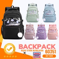 60351 #Korea Backpack High Quality ( Beg Sekolah / School Bag / Beg Galas / Laptop / College ) Desig