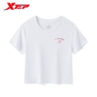 Xtep Short T-shirt Women's Short-sleeved Round Neck Design 876228010065